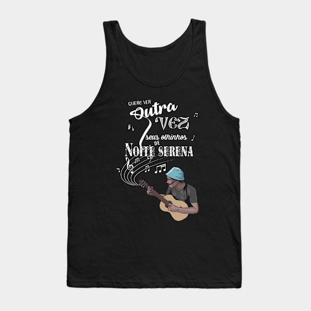 Olhinhos de noite serena (dark tees version) Tank Top by Leo Carneiro